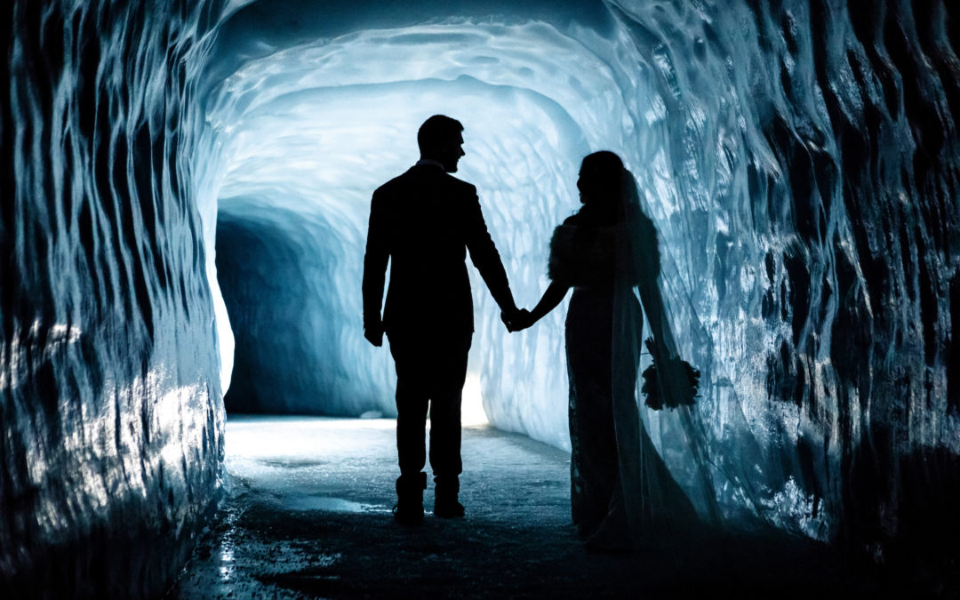 Ice cave wedding