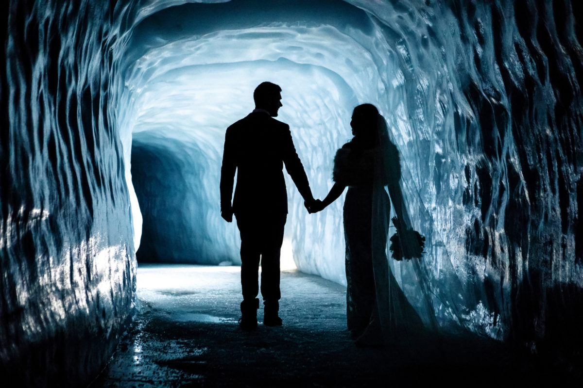 Ice cave wedding in Iceland