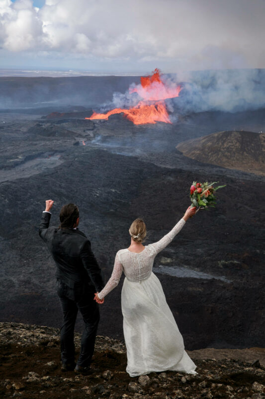 Volcano wedding
